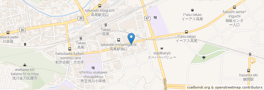 Mapa de ubicacion de 食事処かずき en Japón, Tokio, Hachioji.