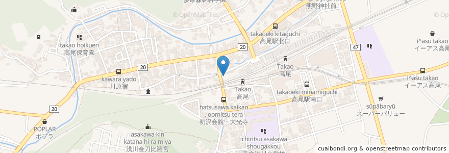 Mapa de ubicacion de コムパーク高尾第7 en 일본, 도쿄도, 八王子市.