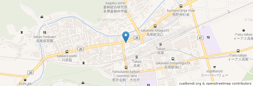 Mapa de ubicacion de ダイコクヤ en 일본, 도쿄도, 八王子市.