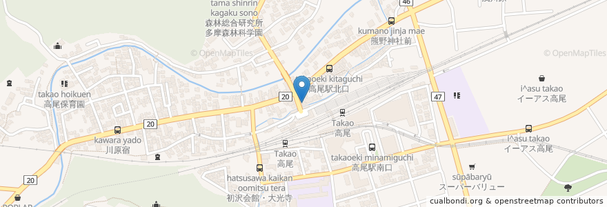 Mapa de ubicacion de 玉川亭 en Giappone, Tokyo, 八王子市.