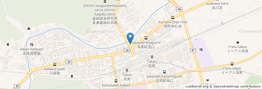Mapa de ubicacion de やきとりコケコッコー en Japon, Tokyo, 八王子市.