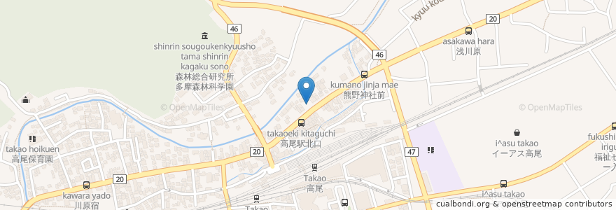Mapa de ubicacion de タイムズ高尾駅北口 en Japonya, 東京都, 八王子市.