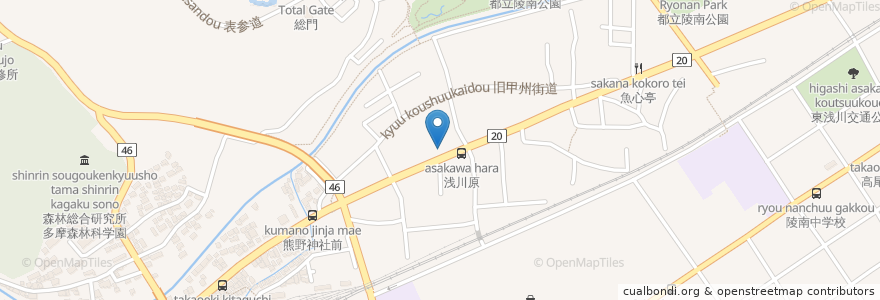 Mapa de ubicacion de 大貫歯科医院 en Япония, Токио, Хатиодзи.