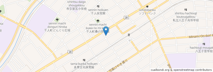 Mapa de ubicacion de タイムズ en 일본, 도쿄도, 八王子市.