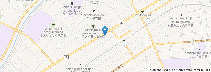 Mapa de ubicacion de 多摩信用金庫 en Japan, 東京都, 八王子市.