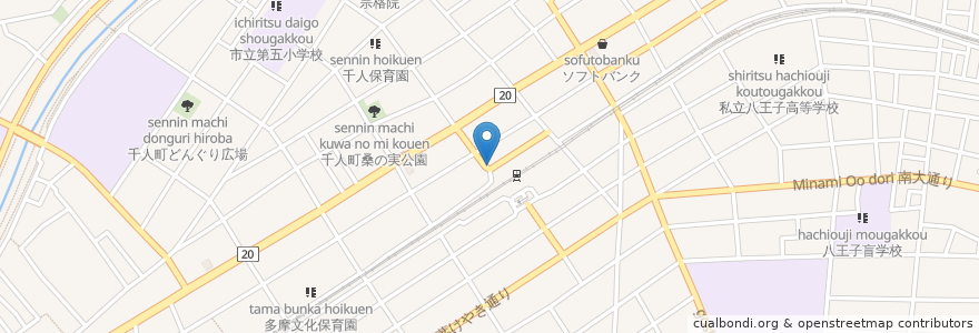 Mapa de ubicacion de じんそば en Japon, Tokyo, 八王子市.