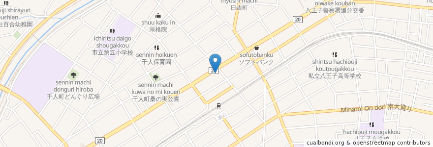 Mapa de ubicacion de セイジョー en Japan, 東京都, 八王子市.