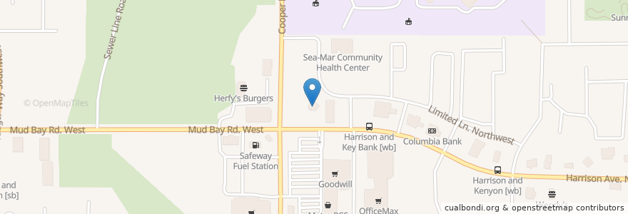 Mapa de ubicacion de Sterling Savings Bank en Amerika Syarikat, Washington, Thurston County, Olympia.