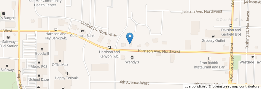Mapa de ubicacion de Arby's en États-Unis D'Amérique, Washington, Thurston County, Olympia.