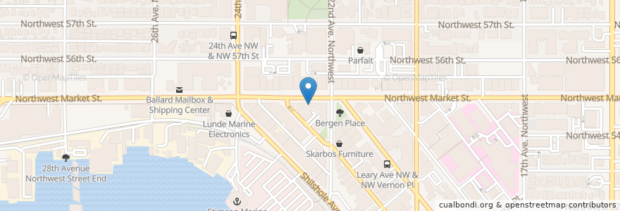 Mapa de ubicacion de Secret Savory en Estados Unidos De América, Washington, King County, Seattle.
