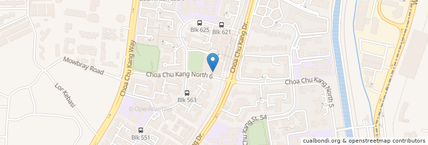 Mapa de ubicacion de KFC en Singapur, Northwest.