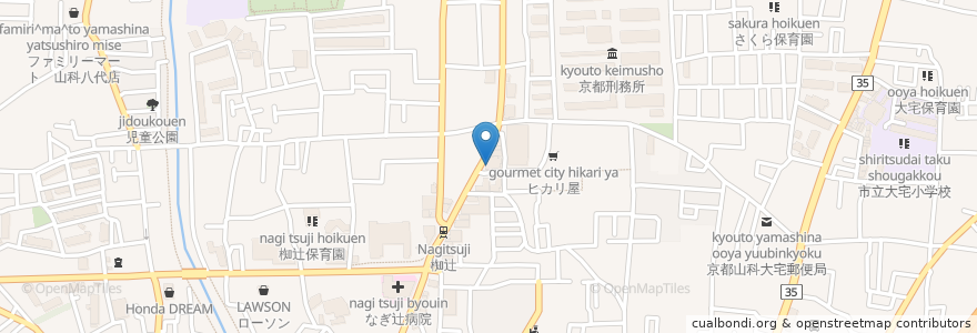 Mapa de ubicacion de ビッグラーメン en ژاپن, 京都府, 京都市, 山科区.