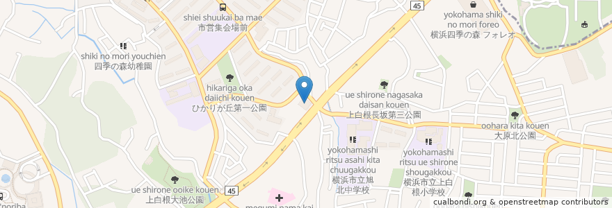 Mapa de ubicacion de ハックドラッグ en ژاپن, 神奈川県, 横浜市, 旭区.