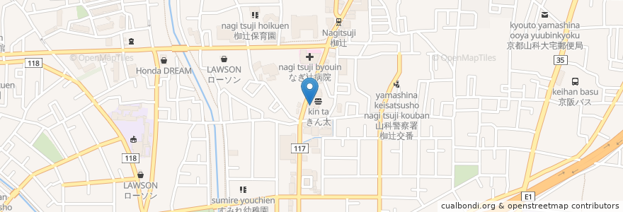 Mapa de ubicacion de 洛和会医療介護サービスセンター en Japonya, 京都府, 京都市, 山科区.