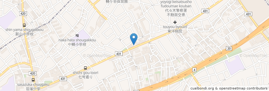 Mapa de ubicacion de タイムズ en اليابان, 東京都, 渋谷区.