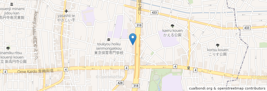 Mapa de ubicacion de 味噌一 en ژاپن, 東京都, 杉並区.