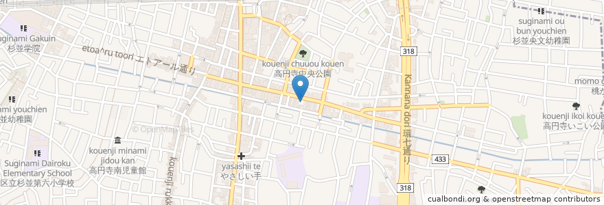 Mapa de ubicacion de 三井のリパーク en 일본, 도쿄도, 杉並区.