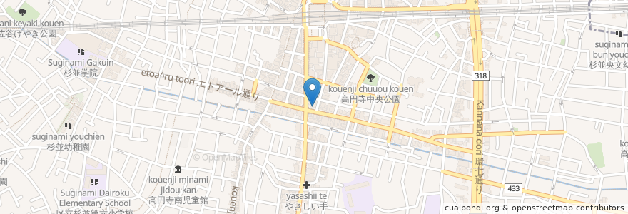 Mapa de ubicacion de 天下一品 en Japan, Tokio, 杉並区.