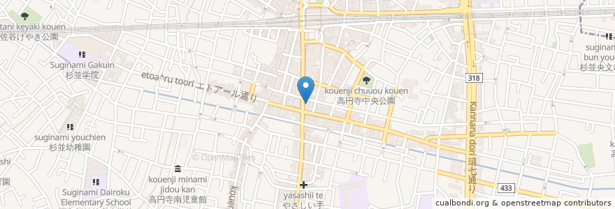 Mapa de ubicacion de らーめん大 en Giappone, Tokyo, 杉並区.