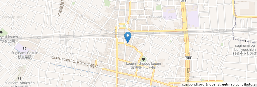 Mapa de ubicacion de すき家 en Japonya, 東京都, 杉並区.