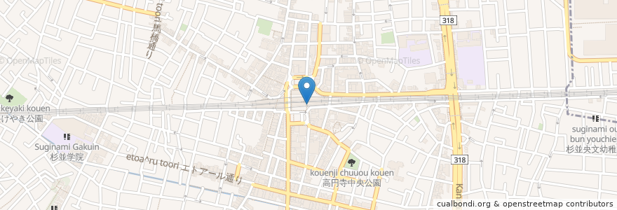 Mapa de ubicacion de BECK'S COFFEE Shop en Japan, 東京都, 杉並区.