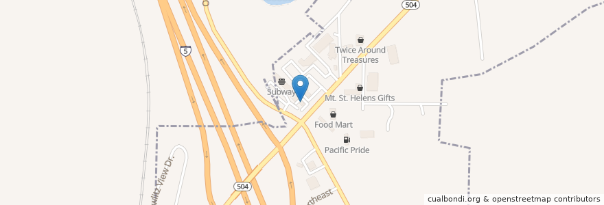 Mapa de ubicacion de C & L Burgers & Espresso en 미국, 워싱턴, Cowlitz County, Castle Rock.