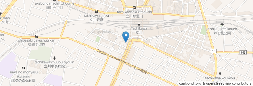 Mapa de ubicacion de やるき茶屋 en Japão, Tóquio, 立川市.