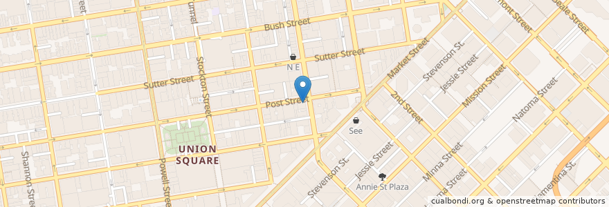 Mapa de ubicacion de Capital One 360 Café en アメリカ合衆国, カリフォルニア州, サンフランシスコ, San Francisco.