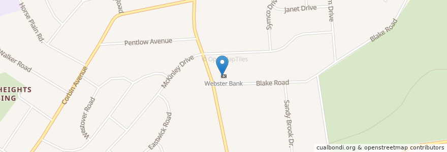 Mapa de ubicacion de Webster Bank en الولايات المتّحدة الأمريكيّة, كونيتيكت, Hartford County, New Britain.