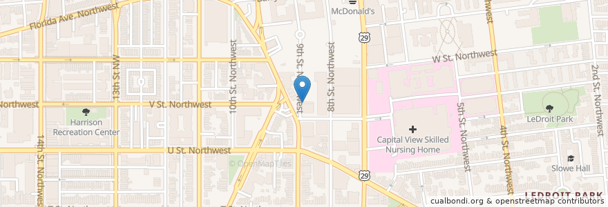 Mapa de ubicacion de Satellite Room en Соединённые Штаты Америки, Вашингтон, Washington.