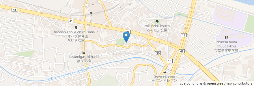 Mapa de ubicacion de 多摩市健康センター en Japan, Tokio, 多摩市.