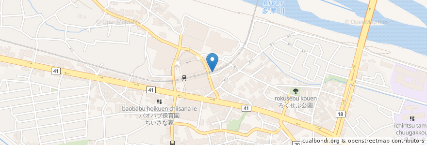 Mapa de ubicacion de なか卯 en Japan, 東京都, 多摩市.