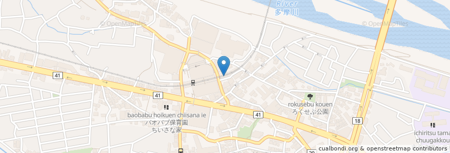 Mapa de ubicacion de きちんと en Japon, Tokyo, 多摩市.
