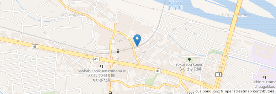 Mapa de ubicacion de 長崎らーめん 西海 en 日本, 东京都/東京都, 多摩市.