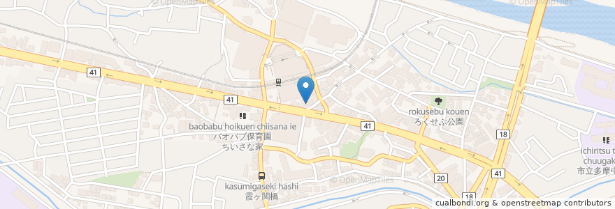 Mapa de ubicacion de 千年の宴 en 日本, 東京都, 多摩市.