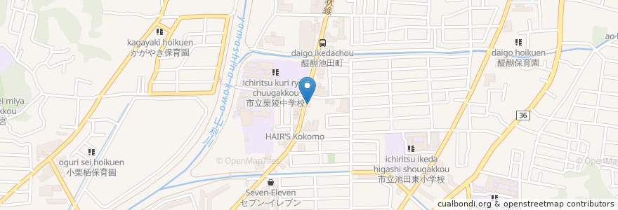 Mapa de ubicacion de 中国料理 華泉 en Japonya, 京都府, 京都市, 伏見区.