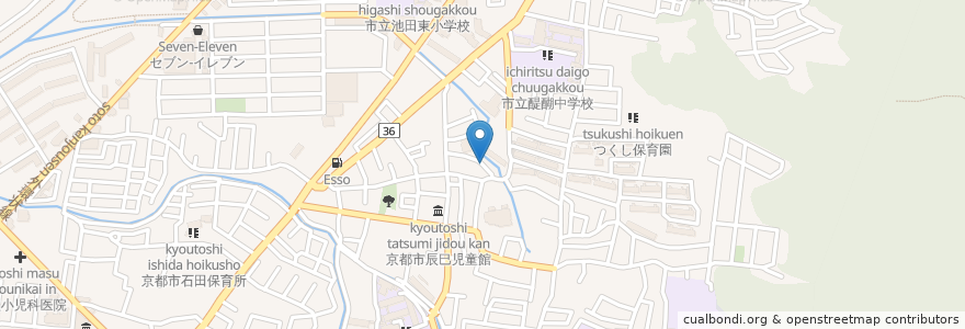 Mapa de ubicacion de くら寿司 en Jepun, 京都府, 京都市, 伏見区.