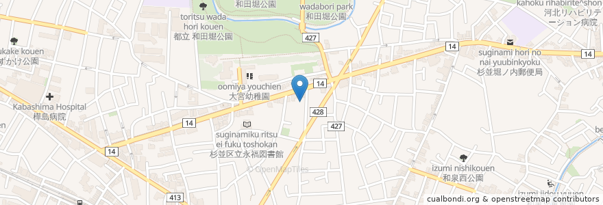 Mapa de ubicacion de 三井のリパーク en Japon, Tokyo, 杉並区.