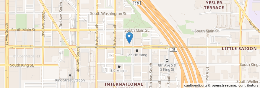 Mapa de ubicacion de Ho's Herb & Massage en 미국, 워싱턴, King County, Seattle.