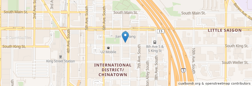 Mapa de ubicacion de 巧巧海鮮燒臘飯店 en 美利坚合众国/美利堅合眾國, 华盛顿州 / 華盛頓州, King County, Seattle.