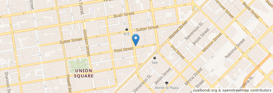 Mapa de ubicacion de Post at Kearney en Amerika Syarikat, California, San Francisco, San Francisco.