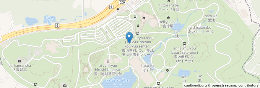 Mapa de ubicacion de ベンチ en Japon, Préfecture D'Aichi, 長久手市.