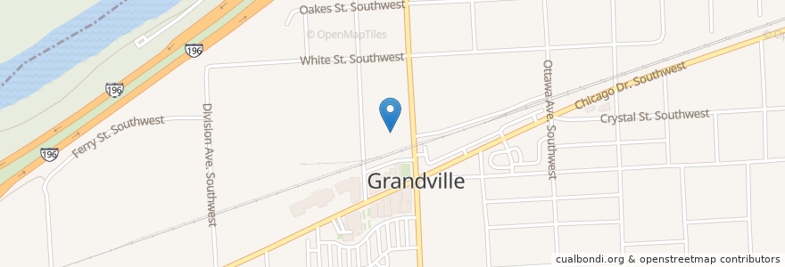 Mapa de ubicacion de Grandville Post Office en United States, Michigan, Kent County, Grandville.
