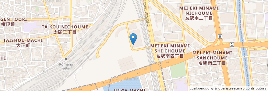 Mapa de ubicacion de サイゼリヤ en 日本, 爱知县, 名古屋市, 中村区.