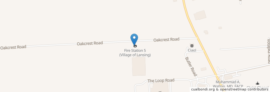 Mapa de ubicacion de Fire Station 5 (Village of Lansing) en États-Unis D'Amérique, New York, Tompkins County, Lansing Town.