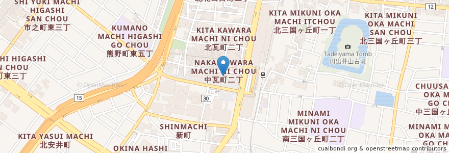 Mapa de ubicacion de ゴサクどん en ژاپن, 大阪府, 堺市, 堺区.