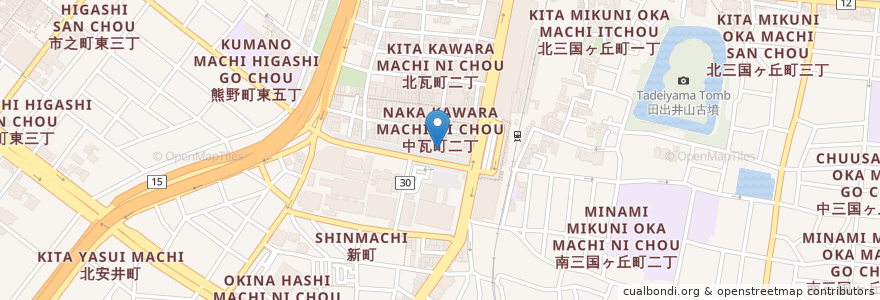 Mapa de ubicacion de 全席完全個室 ゆずの小町堺東店 en 日本, 大阪府, 堺市, 堺区.