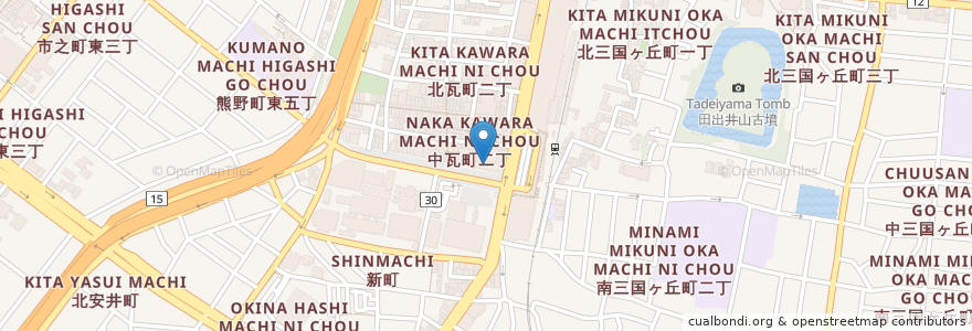Mapa de ubicacion de 日本料理 韓国料理 咲蔵 en اليابان, أوساكا, ساكاي, 堺区.