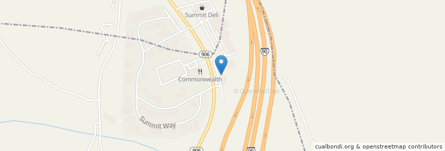 Mapa de ubicacion de DOT Restrooms at Snoqualmie Pass en الولايات المتّحدة الأمريكيّة, واشنطن, Kittitas County, Snoqualmie Pass.