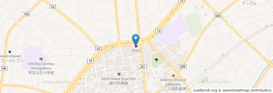 Mapa de ubicacion de ESSO en 日本, 愛知県, 春日井市.